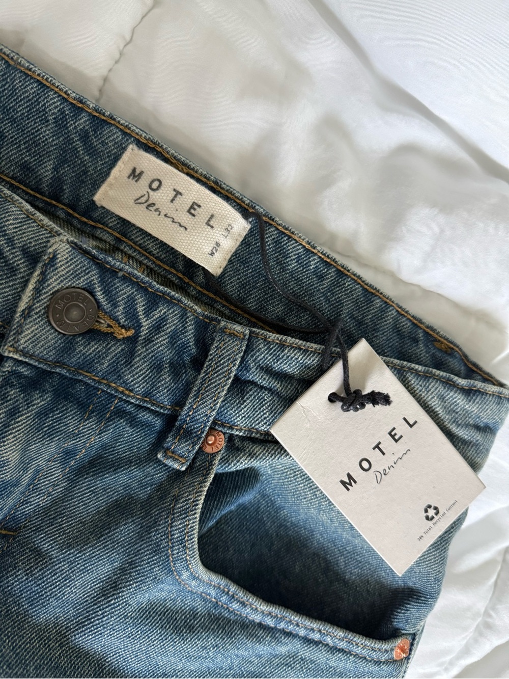 Motel Denim Low Rise Parallel Jeans
